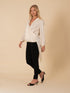 High-Low Wrap Blouse